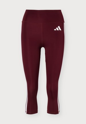 adidas Performance, OPTIME ESSENTIALS WORKOUT 3 STRIPES 3/4 - 3/4 спортни панталони - maroon