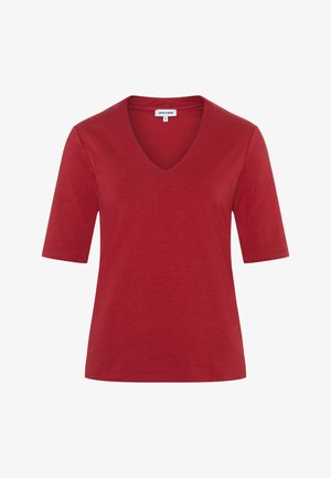 More & More, MORE & MORE KLASSISCHES T-SHIRT, GEDOPPELTES VORDERTEIL - Basic T-shirt - red