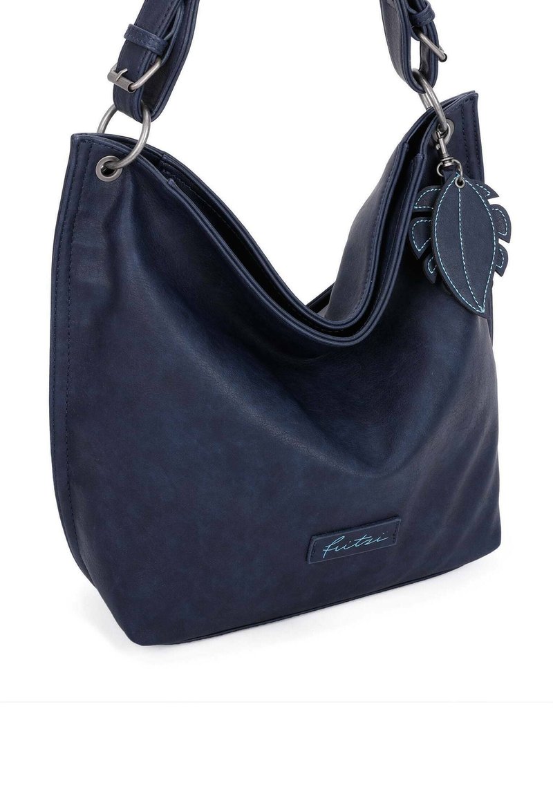 Sac bandoulière 'Eco Hobo' Fritzi aus Preußen en Bleu Fumé, Bleu Clair