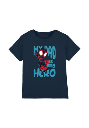 SPIDEY AND HIS AMAZING FRIENDS MILES MORALES DAD HERO - Print T-shirt - dark blue