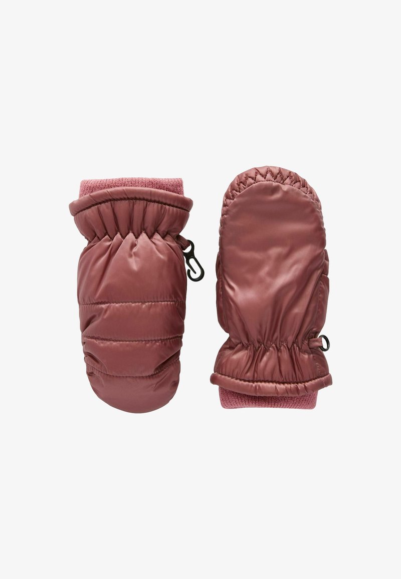 Piepildītas rozā cimdi, ar mīkstu adītu rokas kaklu, ar gludu tekstūru un elastīgu atveri, lai nodrošinātu drošu fit.