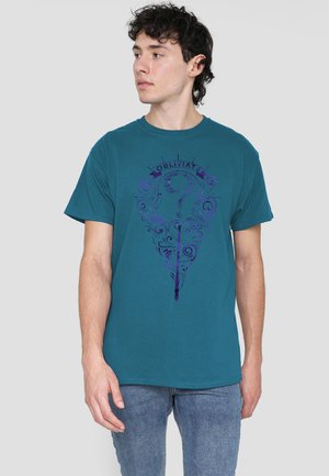 Cotton Soul, HARRY POTTER OBLIVIATE INTRICATE LINE ART - Print T-shirt - blue-grey