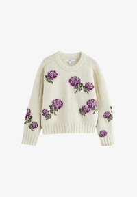 Unausgewählt, ecru purple floral