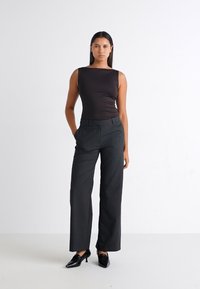 Weekday EMILY SUITING  - Pantaloni - dark grey melange