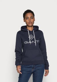 GANT LOCK UP HOODIE - Sweatshirt com capuz - evening blue