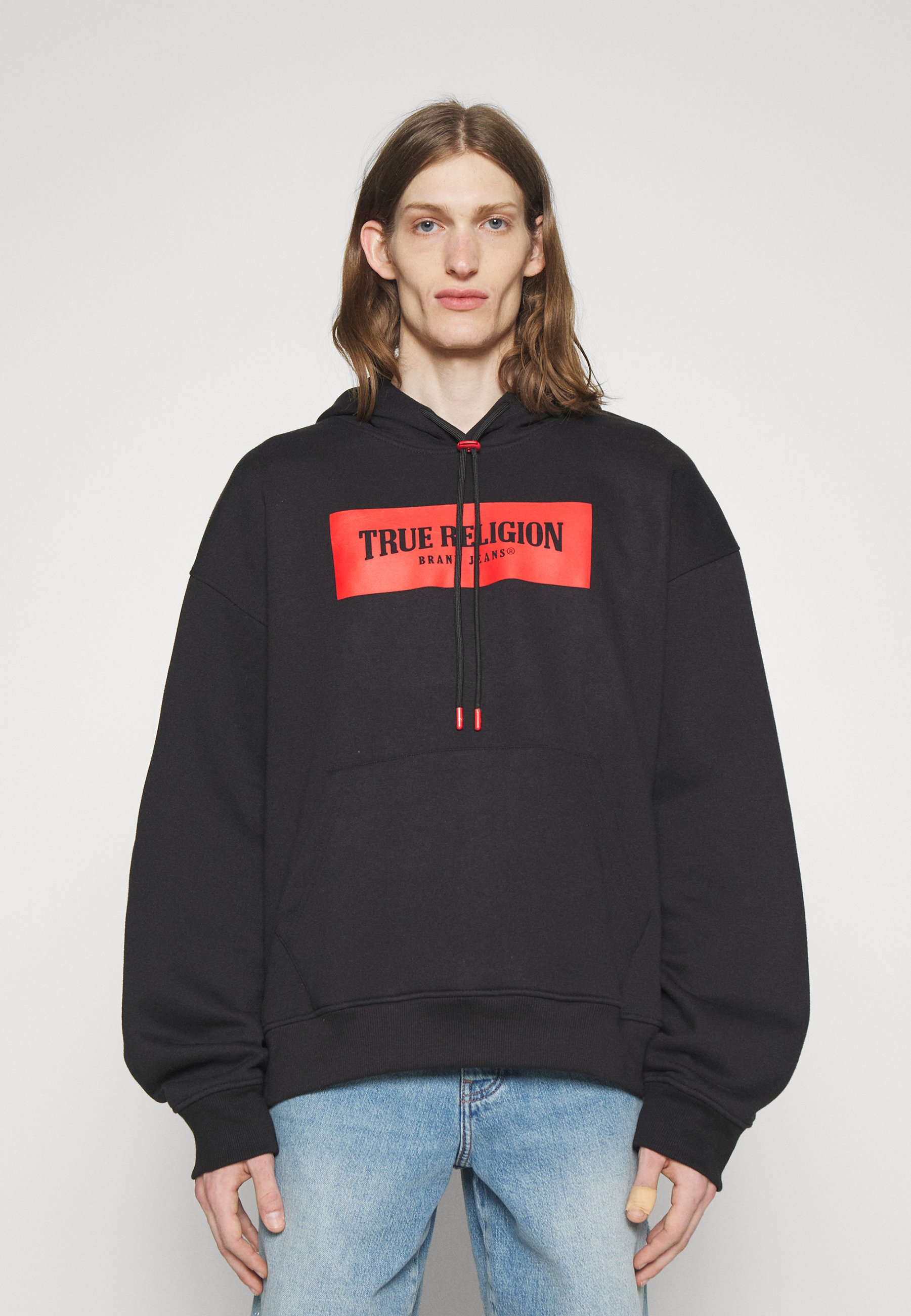 True Religion RELAXED HOODIE - Hoodie - jet black/black - Zalando.co.uk