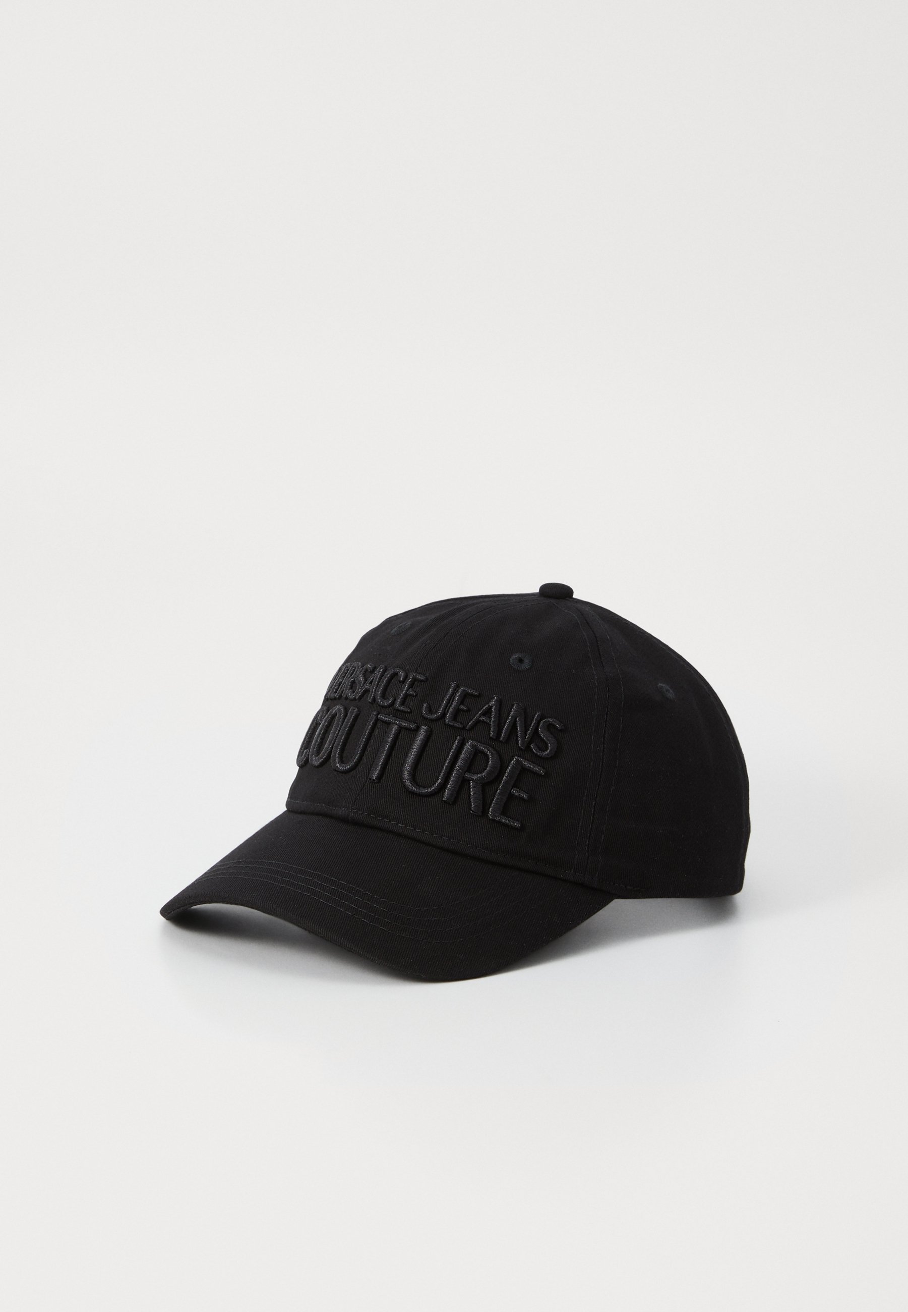 Versace embroidered logo denim cotton baseball cap NWT Embroidered Canvas Baseball Cap Black | VERSACE US main image 2