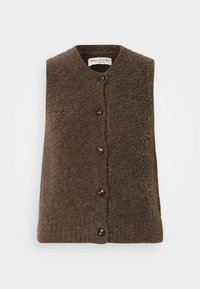 VEST SLEEVELESS ROUND NECK - Vest - shaded brown melange