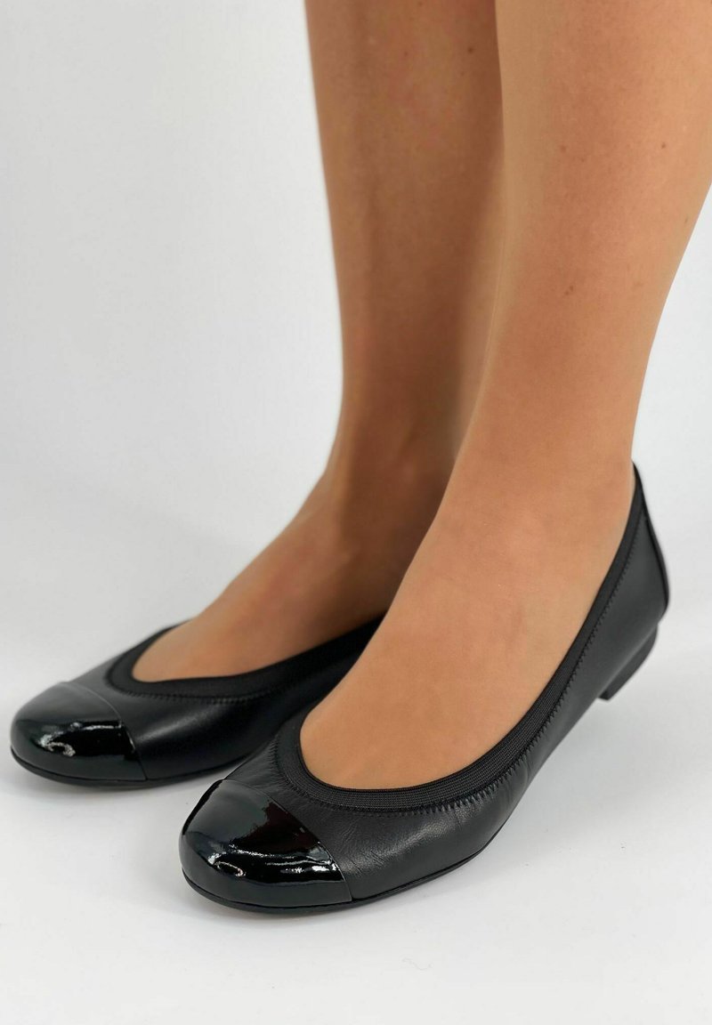 Damen Klassische Ballerinas | Pretty Ballerinas faltbarer Ballerina shade nero/schwarz meliert - QD39616 Damen Klassische Ballerinas | Pretty Ballerinas faltbarer Ballerina shade nero/schwarz meliert - QD39616