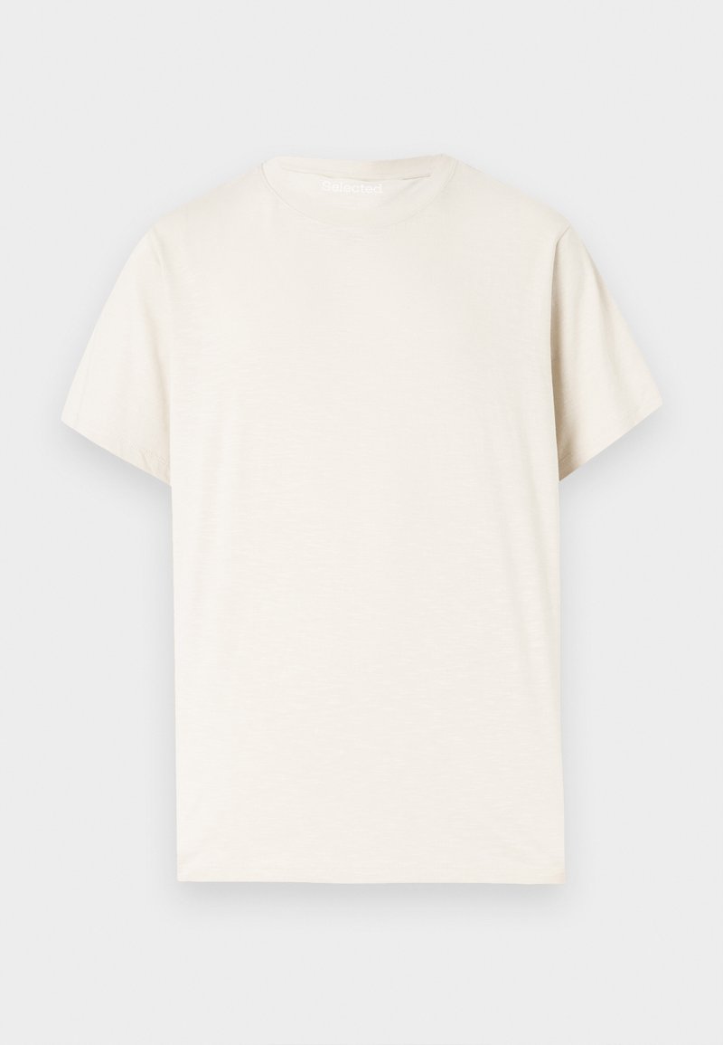 Selected Homme SLHASPEN O NECK TEE - T-Shirt basic - kelp/beige