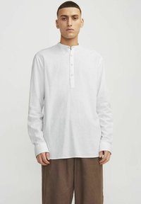 Jack & Jones - JJESUMMER HALF PLACKET LINEN MIX SHIRT - Skjorter - white Miniaturebillede 1