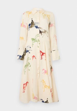 FRONT PLACKET MIDI DRESS - Särkkleit - cream