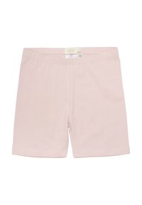Lichtroze katoenen shorts met een elastische tailleband, naadloze randen en een gladde textuur, geschikt voor casual gebruik of actieve toepassingen.