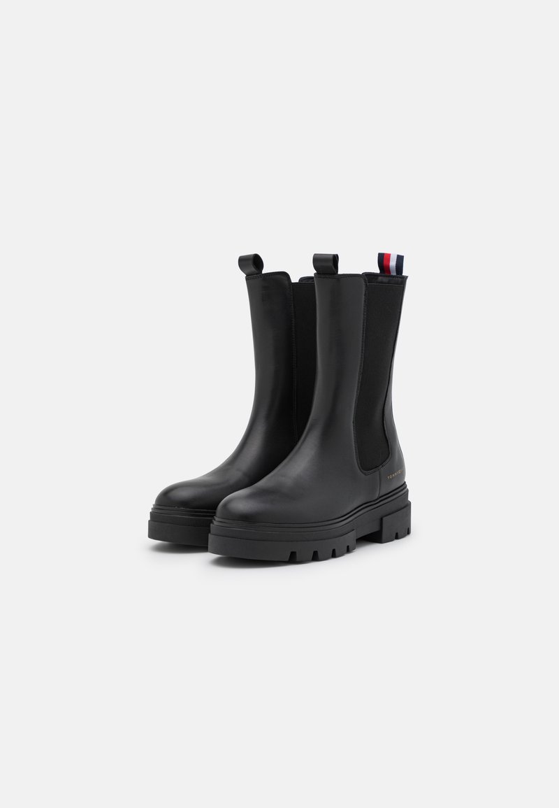 Tommy Hilfiger MONOCHROMATIC CHELSEA BOOT - Plateaustiefel - black 