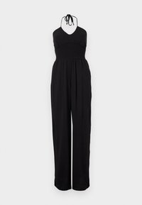 MULTI WAY STRAPLESS SMOCKED WAIST JUMPSUIT - Haalari - black
