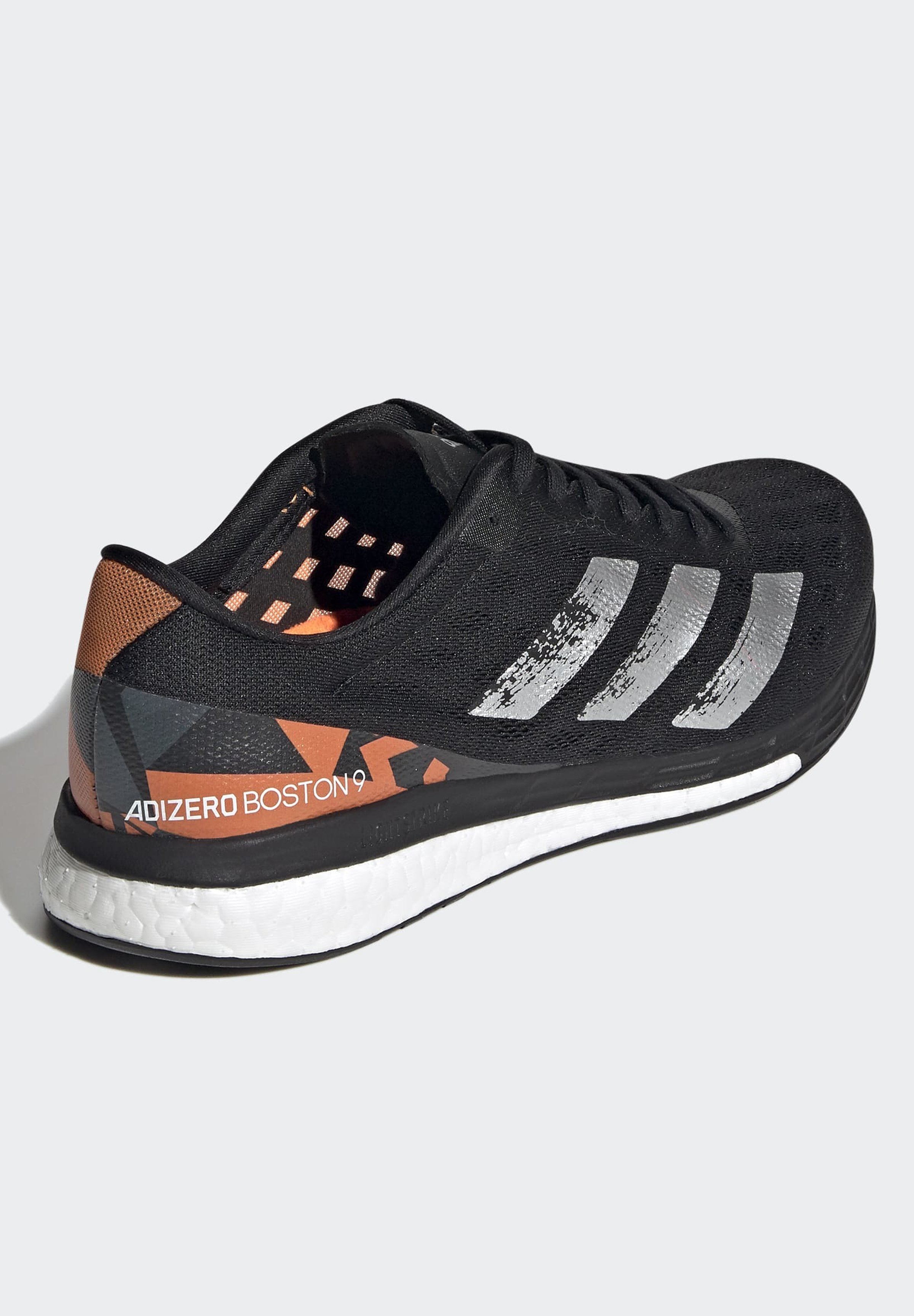 adidas Performance ADIZERO BOSTON 9 M - Laufschuh Stabilität -  cblack/silvmt/sigorg/schwarz - Zalando.de