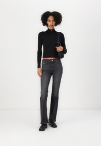 Tommy Jeans CABLE ZIP THRU CARDIGAN - Cardigan - black