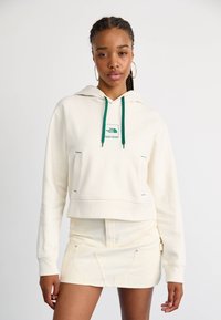 The North Face COORDINATES CROP HOODIE - Športni pulover - white dune