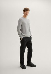 TOM TAILOR STRUKTURIERTER RUNDHALS - Pullover - bright stone grey melange