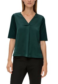 s.Oliver BLACK LABEL FLIESSENDER QUALITÄT ciemnozielony