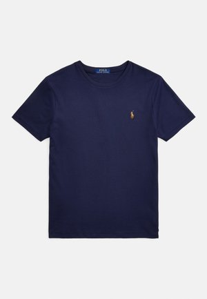 CUSTOM SLIM FIT SOFT COTTON T-SHIRT - Navadna majica - refined navy