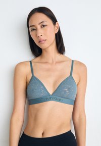 Calvin Klein Underwear UNLINED TRIANGLE ULTRA SOFT LACE - Triangel BH - blue