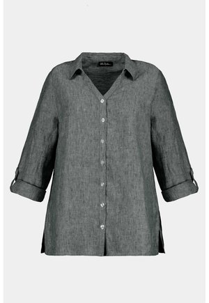 Button-down blouse - dark gray-mottled