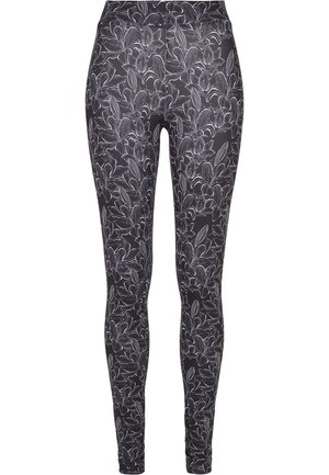 Leggings - hibiscus black