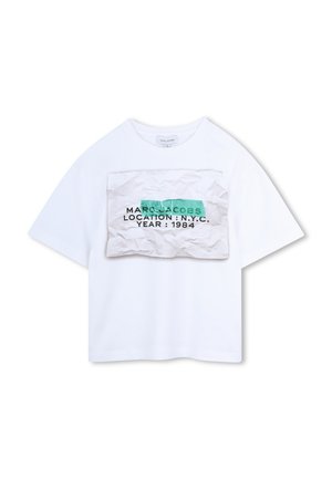 KURZÄRMELIGES  - T-shirt imprimé - vert blanc