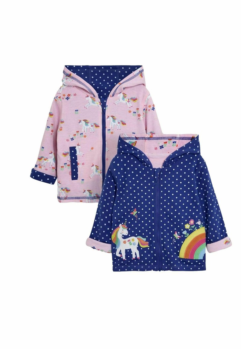 JoJo Maman Bébé - REVERSIBLE - REGULAR FIT - Zip-up sweatshirt - blue unicorn, Enlarge