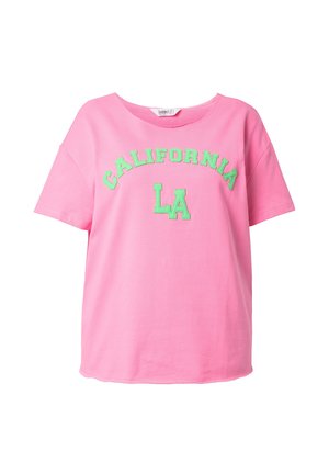 Angel of Style, BOXY FIT, KURZARM, FROTTEE-SCHRIFTZUG - T-shirt con stampa - pale pink