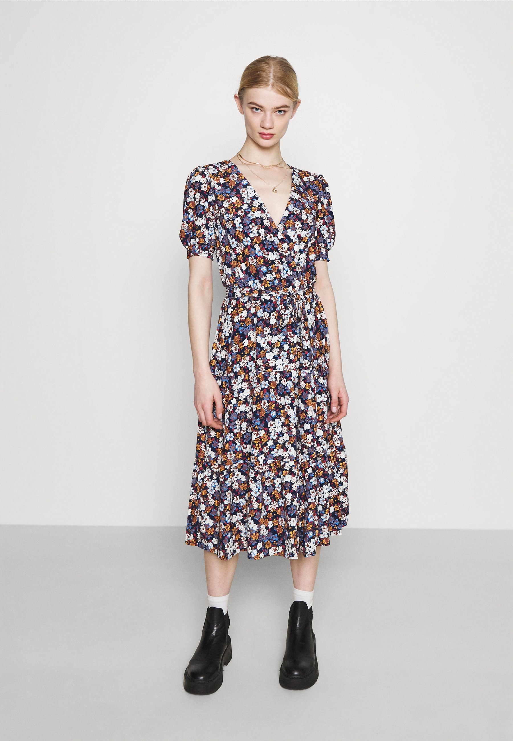 Vila VINANNA MIDI DRESS - Vestito estivo - navy blazer/multicolore - Zalando .it
