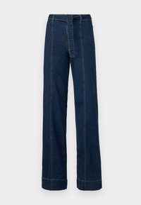 ONLY Tall ONLMADISON BLUSH WIDE BELT - Široké nohavice - dark blue denim