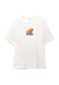 ORANGE GRAPHIC  - Print T-shirt - white