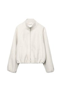 SOFT-TOUCH - Športna jopa s kapuco na zadrgo - white