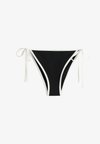 CONTRAST TRIM MEDIUM-COVERAGE TIE BIKINI BRIEFS - Bas de bikini - black