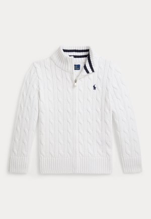 Polo Ralph Lauren, CABLE-KNIT COTTON FULL-ZIP SWEATER - Cardigan - white