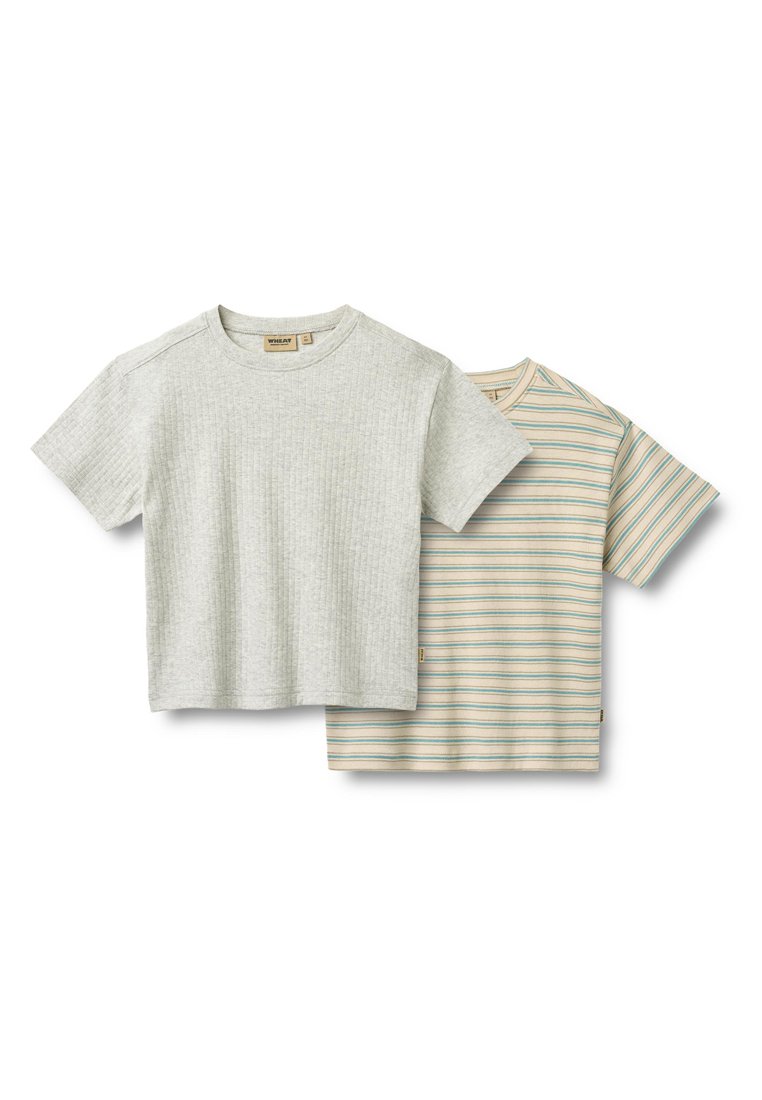 Wheat T-shirt basic meerkleurig