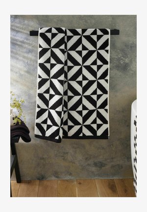 Next, UNISEX - Towel set - black geo monochrome