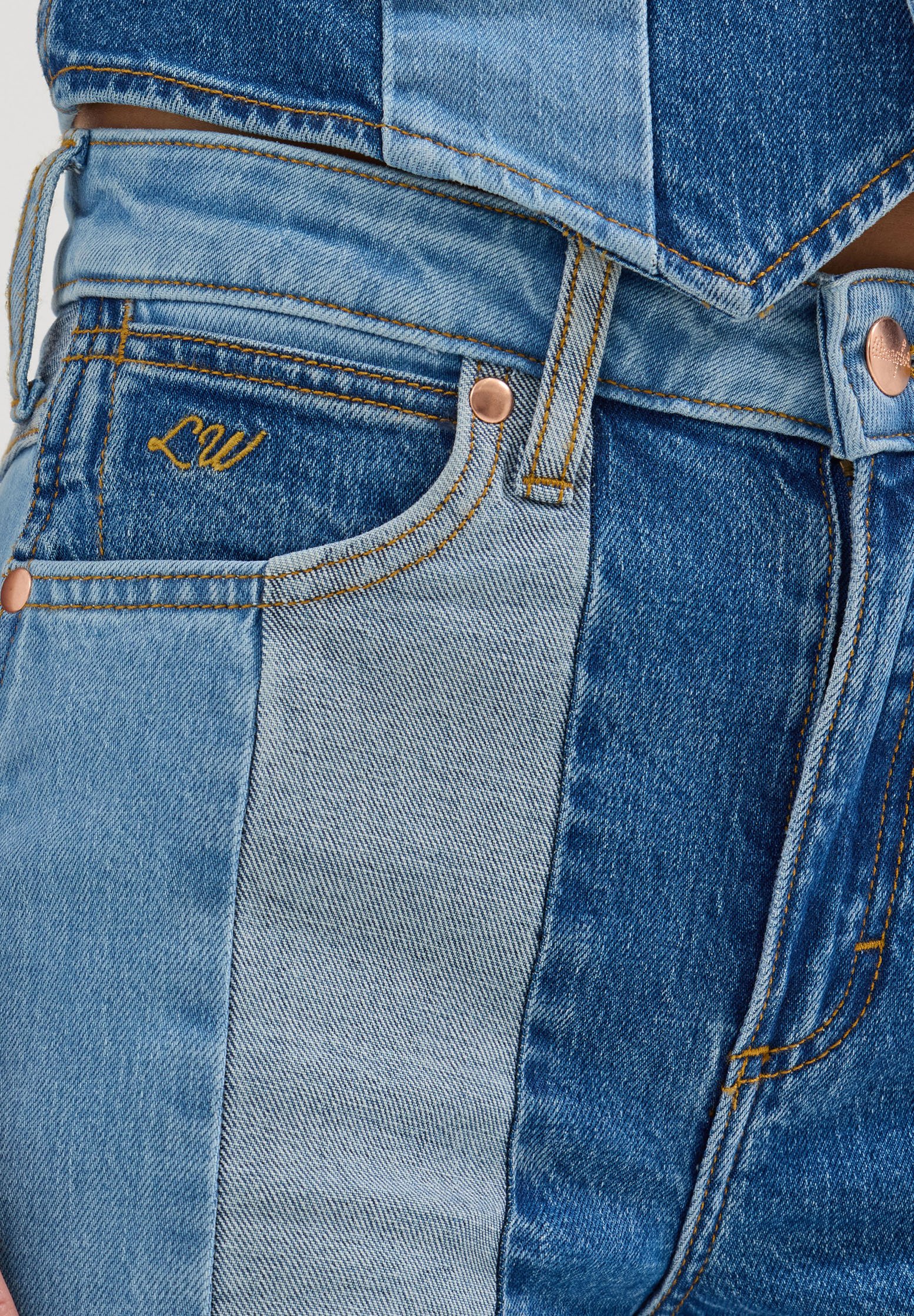 【EEUN】Blue Patch Bootcut Denim Next - Jeansy Bootcut/granatowy - Zalando.pl