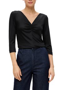 s.Oliver BLACK LABEL SOFTEM - Langarmshirt - schwarz