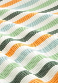 TOM TAILOR NEW OTTOMAN - Strickpullover - orange green multicolor stripe