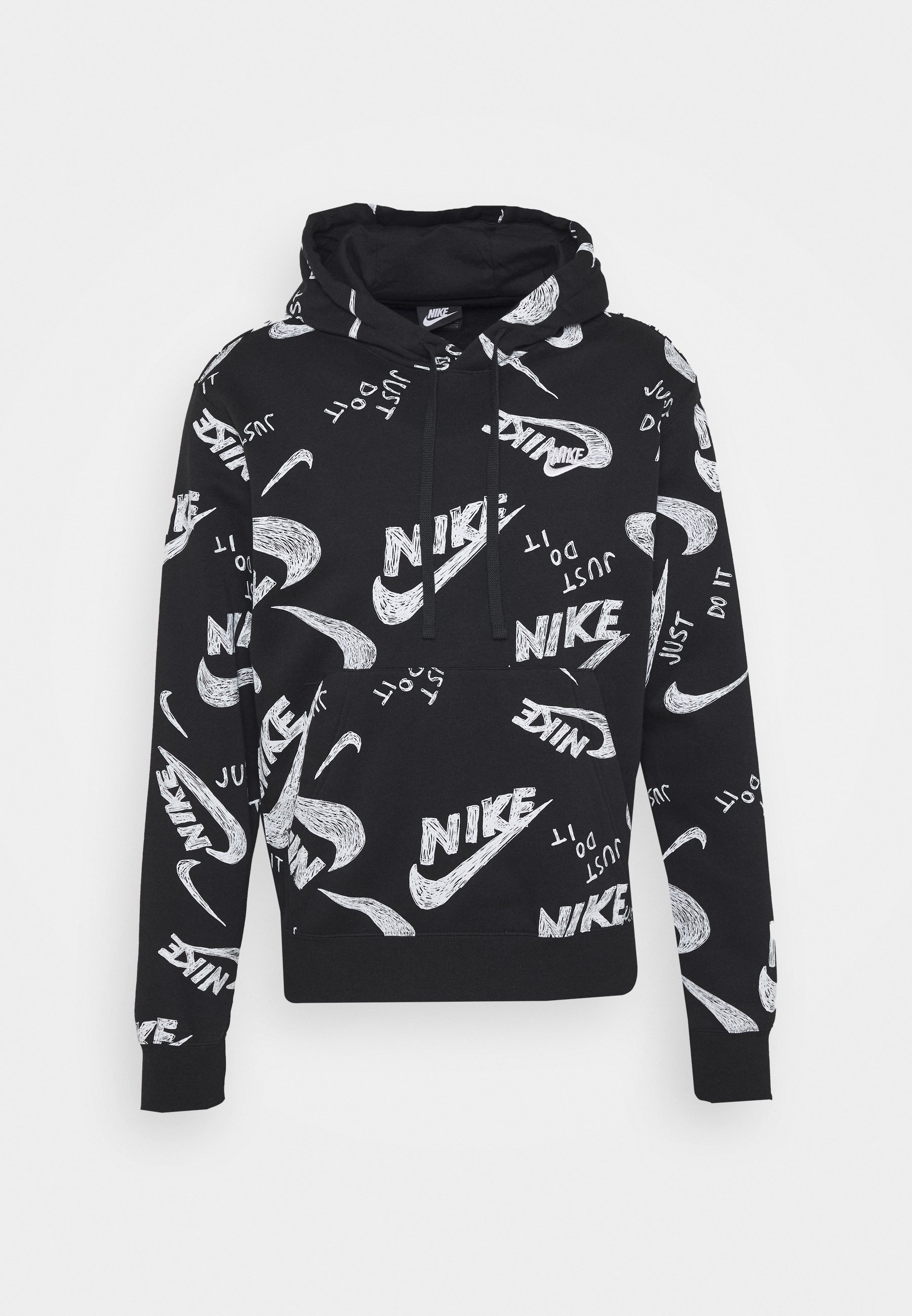 Nike Sportswear CLUB HOODIE - Felpa con cappuccio - black/white/nero -  Zalando.it