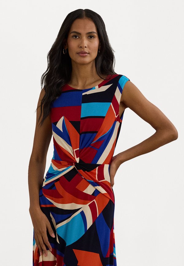 PRINT TWIST FRONT JERSEY DRESS - Jersey dress