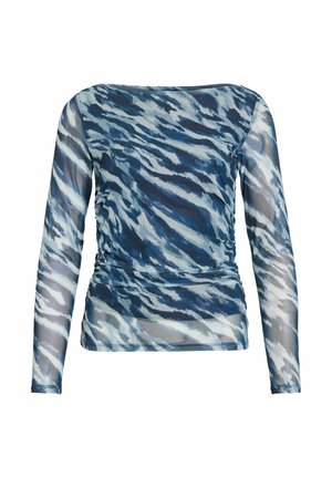 VILA, LONG SLEEVED TOP VIALERA BOAT NECK - Pitkähihainen paita - navy blazer