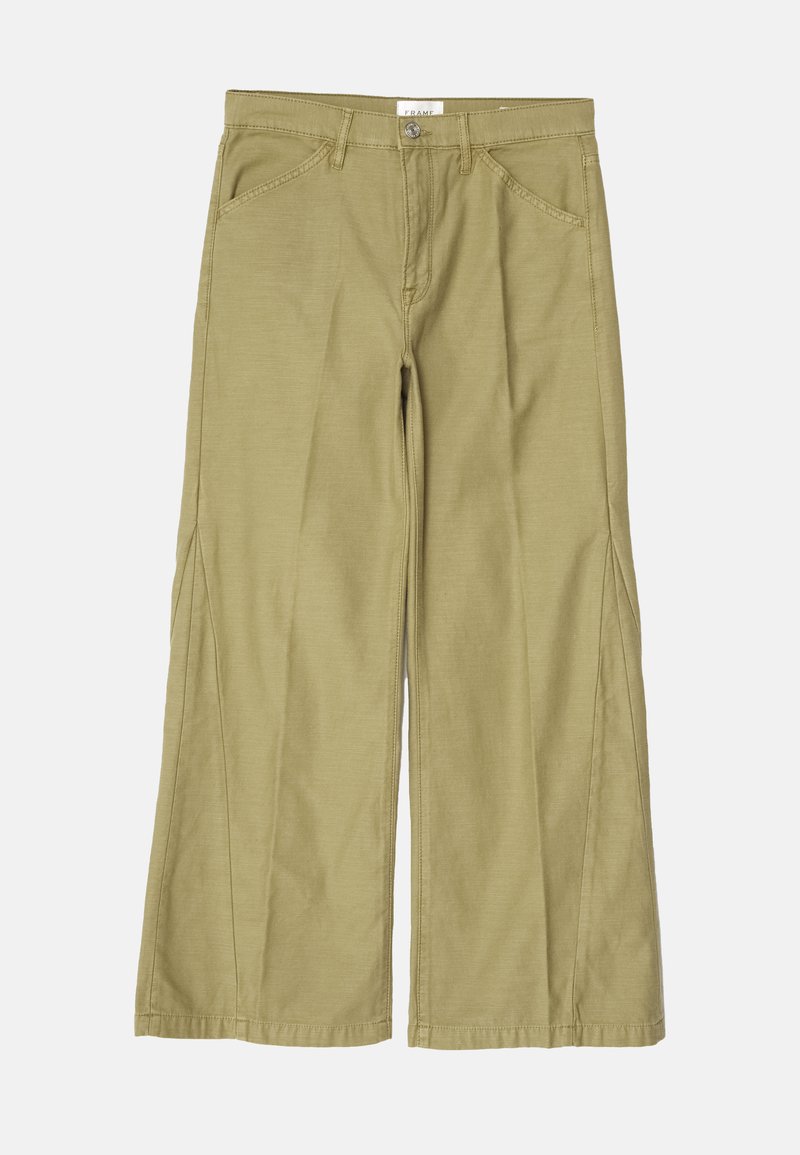 FRAME Broek donkergroen gemêleerd