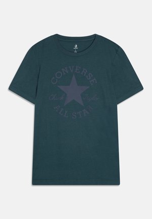 DISSECTED COLOR TEE - Printtipaita - ash green