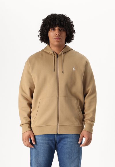 Polo Ralph Lauren Big & Tall DOUBLE KNIT FULL ZIP HOODIE - Φούτερ με φερμουάρ - new bronze