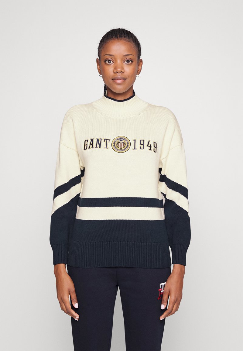 GANT CREST SHIELD ROLLNECK Jumper cream/offwhite Zalando.de