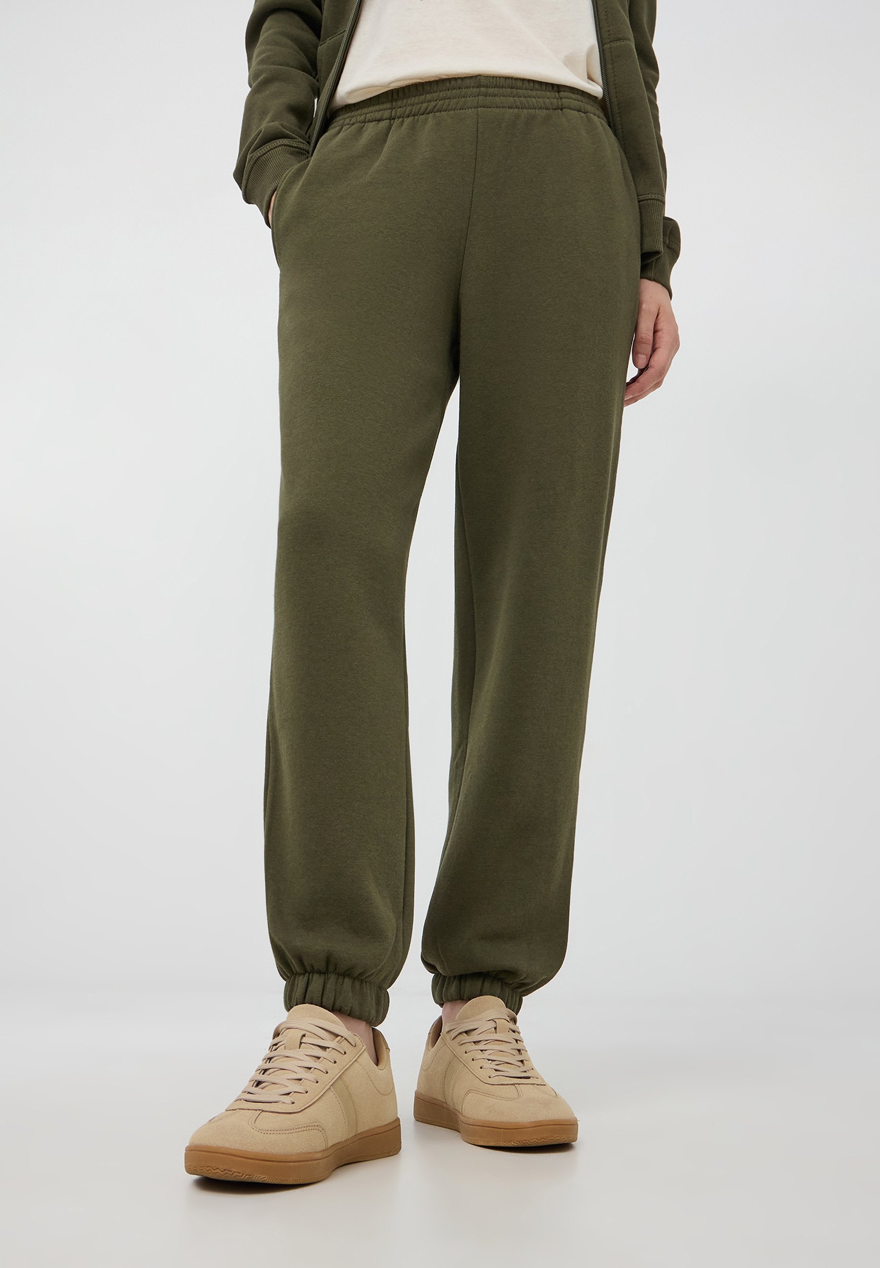Terranova PESANTI Pantaloni sportivi verde militare scuro